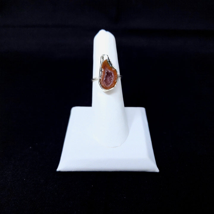 Agate Druze 925 Sterling Silver Ring