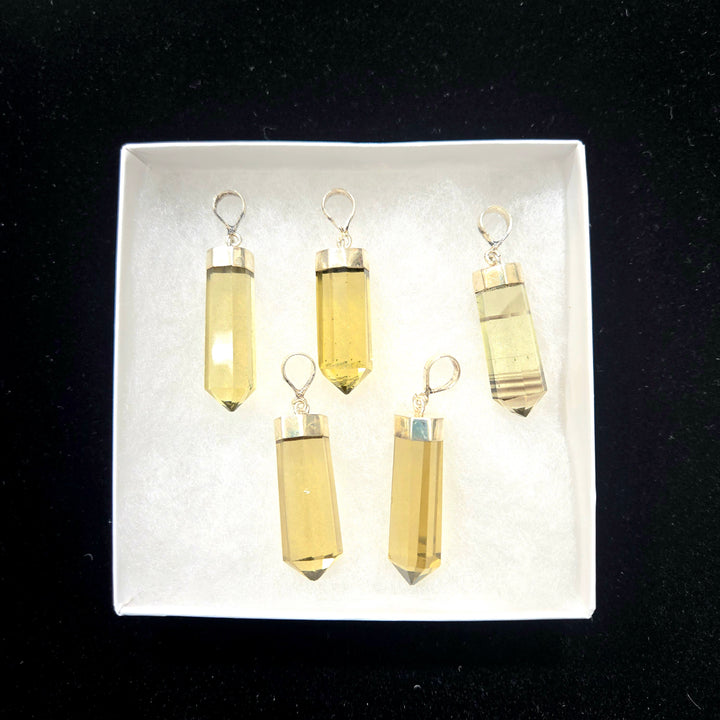 Lemon Quartz Silver Pendant