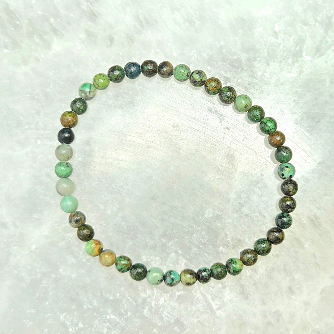 African Turquoise Bracelet 4mm