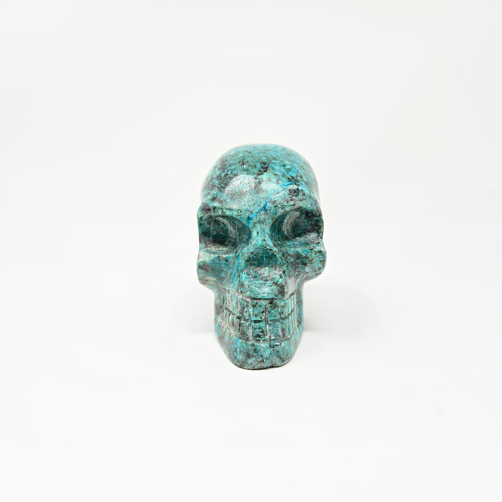Chrysocolla Skull – Healing Stone for Communication & Inner Peace