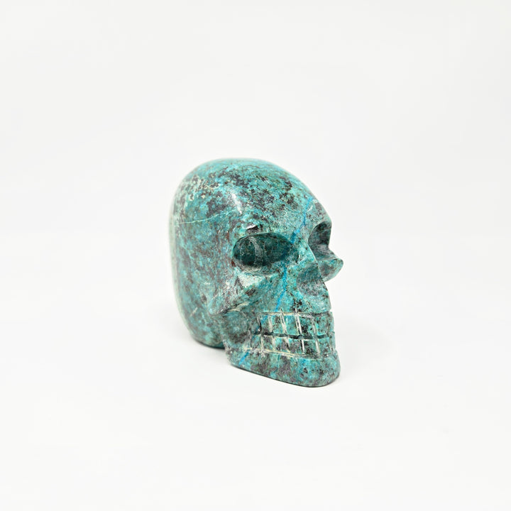 Chrysocolla Skull – Healing Stone for Communication & Inner Peace
