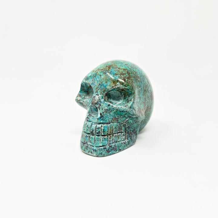 Chrysocolla Skull – Healing Stone for Communication & Inner Peace