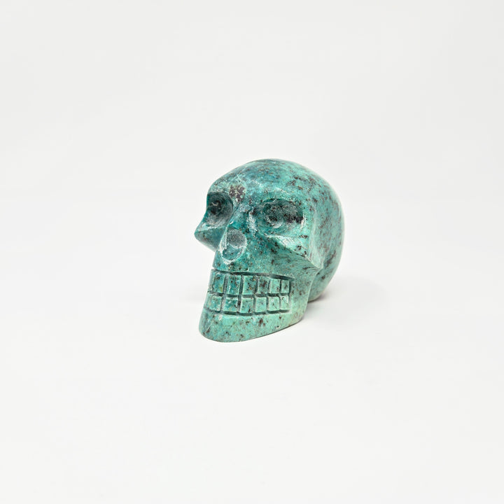 Chrysocolla Skull – Healing Stone for Communication & Inner Peace