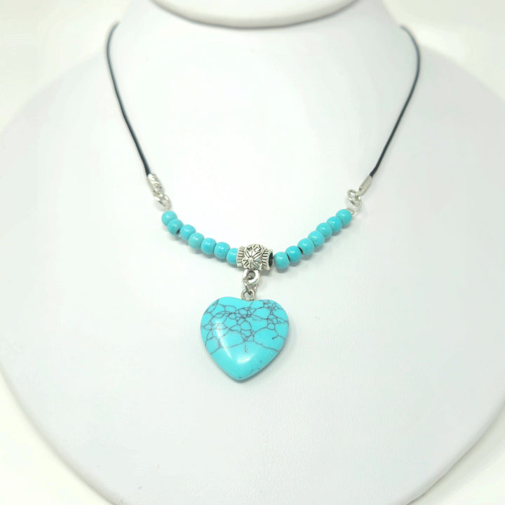 Heart Choker With Black Cord