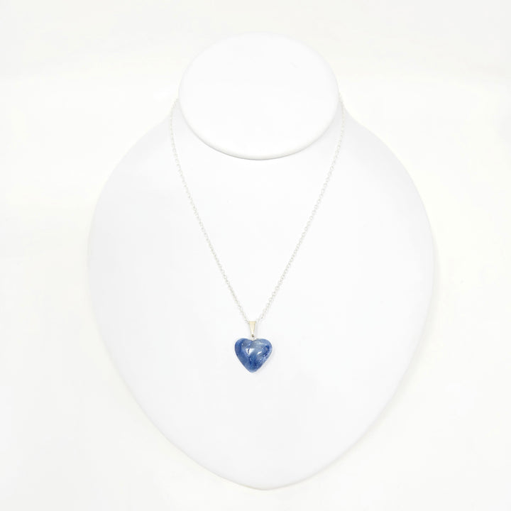 Blue Quartz Pendant Heart Brazil : Xtra Small