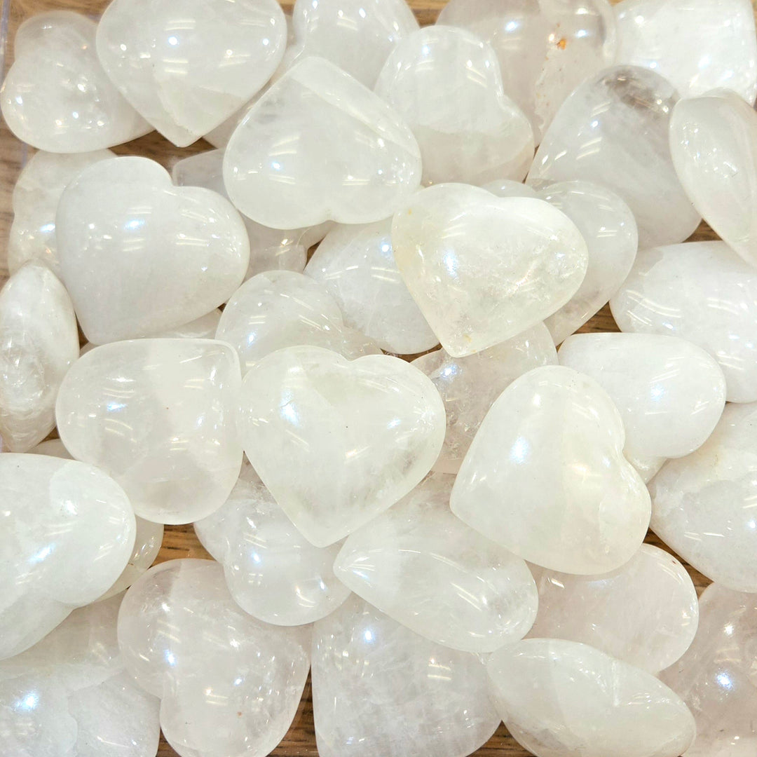 Milky Clear Quartz Gemstone Heart