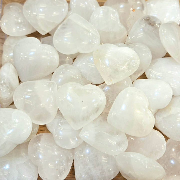 Milky Clear Quartz Gemstone Heart