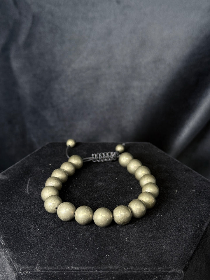 Pyrite Bracelet-Adjustable : 10mm