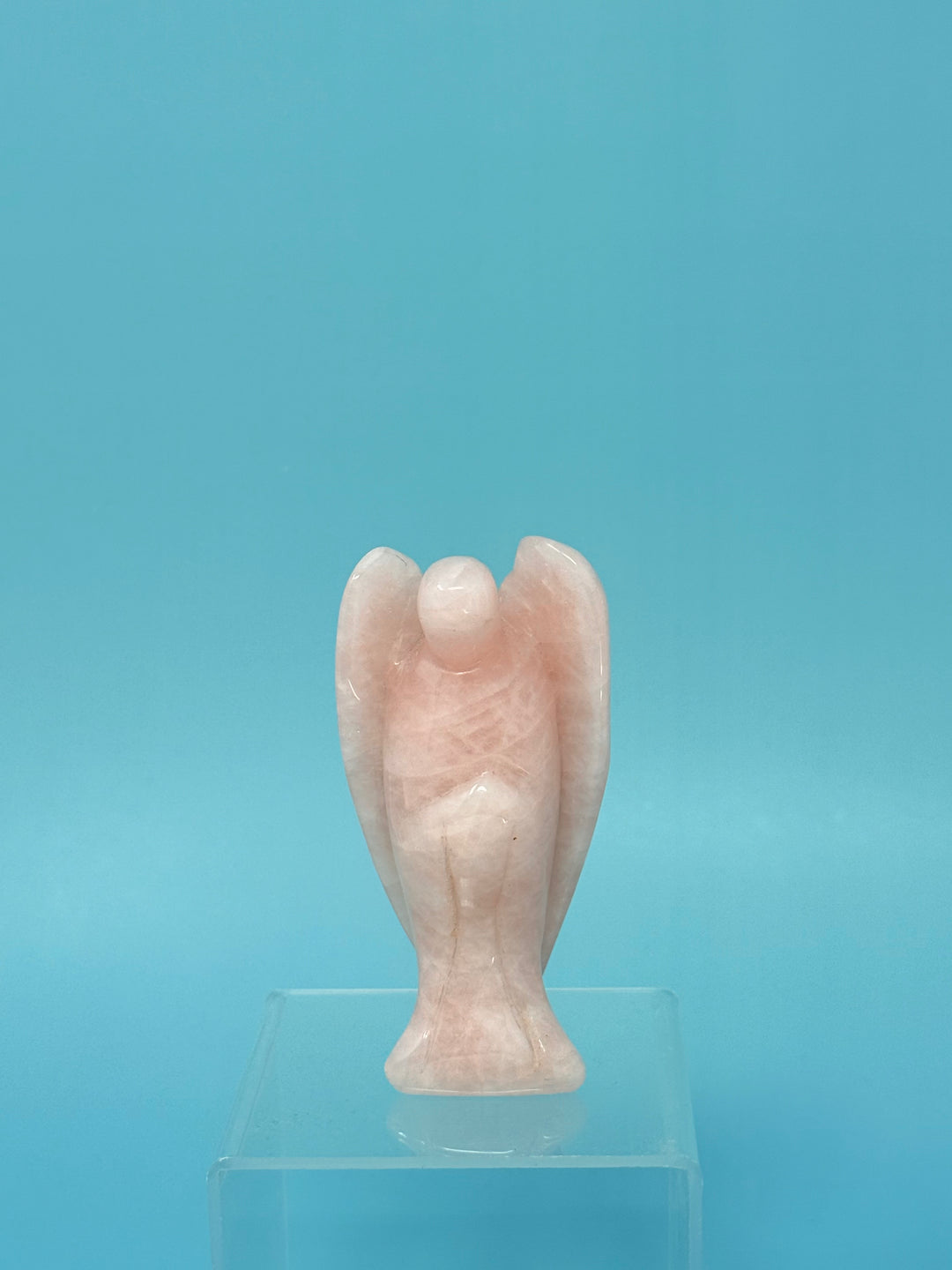Rose Quartz Angel Hand Carved