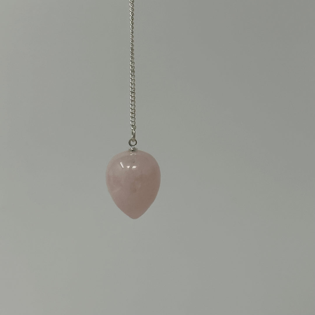 Rose Quartz Tear Drop Pendulum - The Harmony Store Crystal Shop Miami