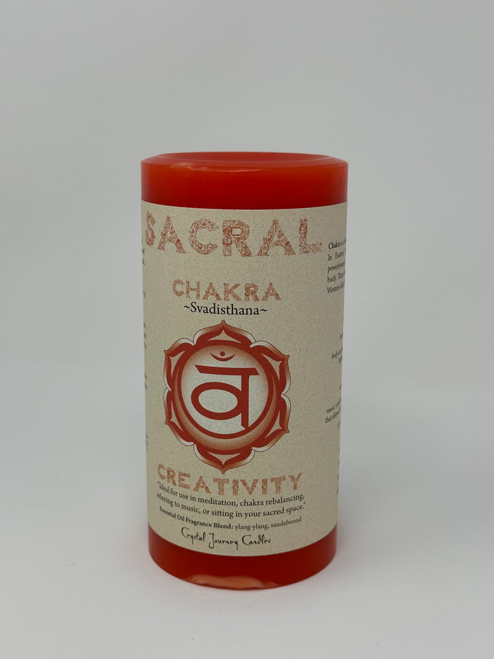 Chakra Pillars 3 x 6 by Crystal Journey Candles