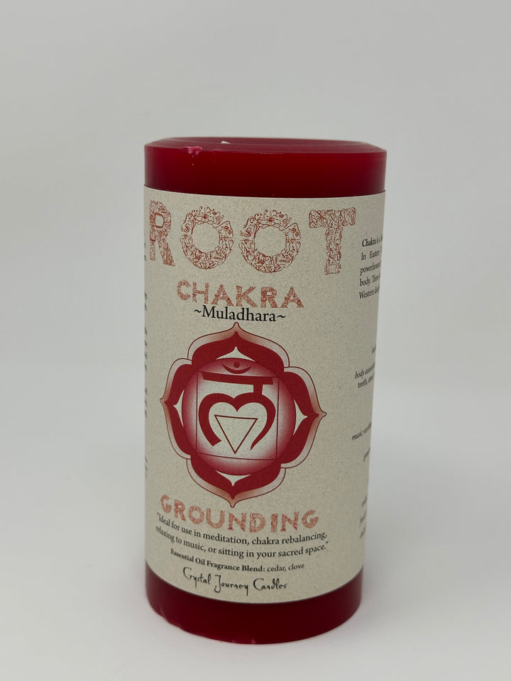 Chakra Pillars 3 x 6 by Crystal Journey Candles