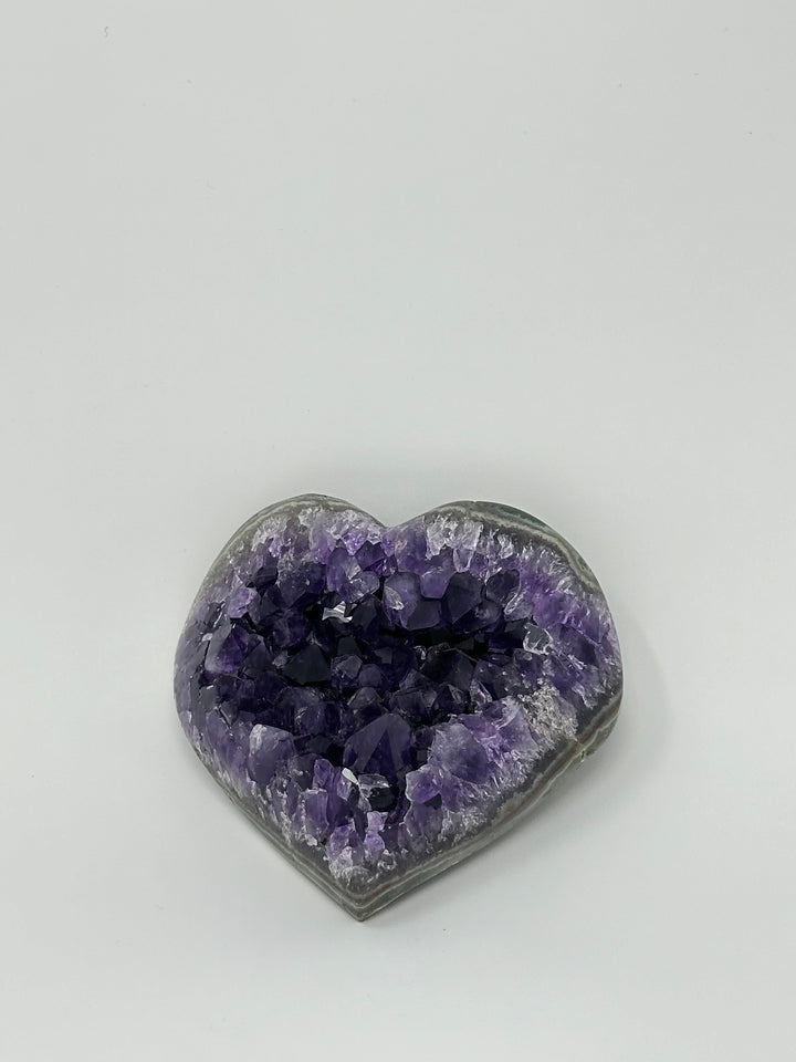 Amethyst Druzy Heart Uruguay
