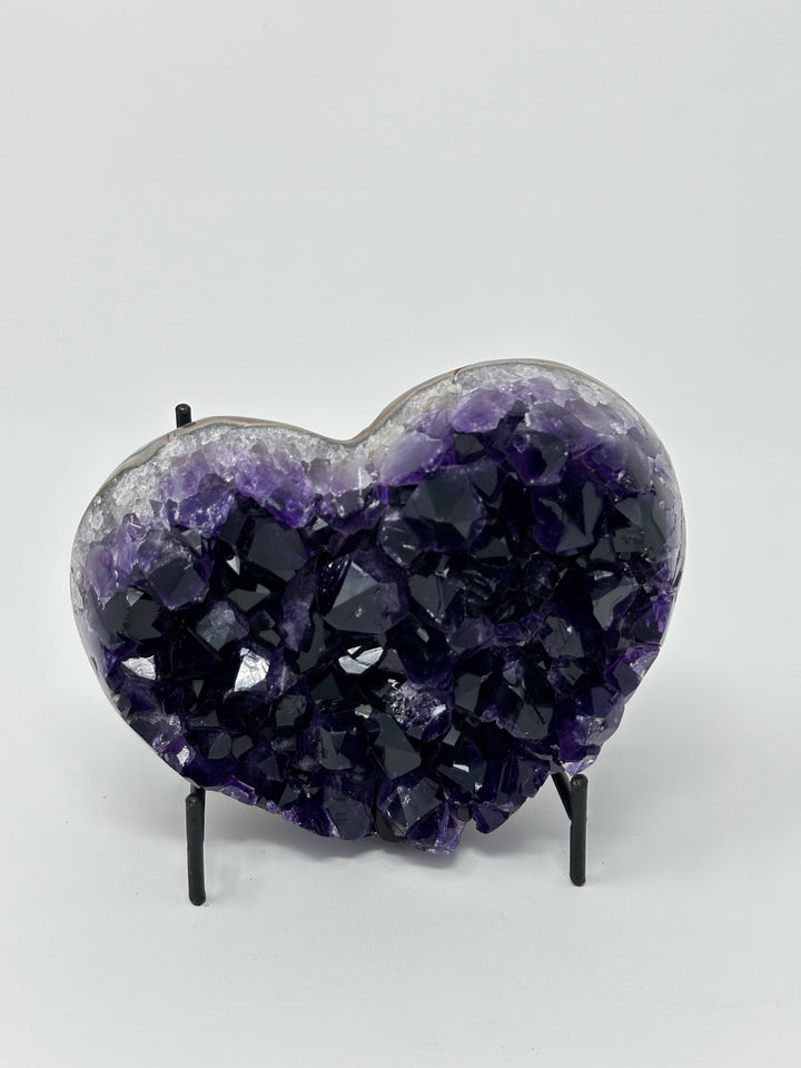 Amethyst Druzy Heart Uruguay