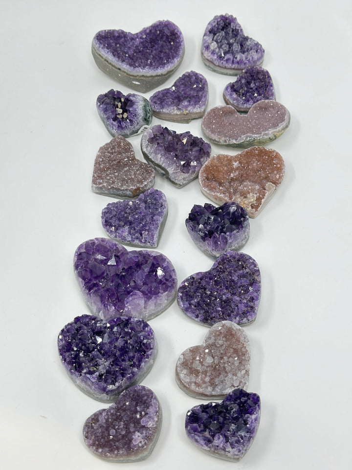 Amethyst Druzy Heart Uruguay