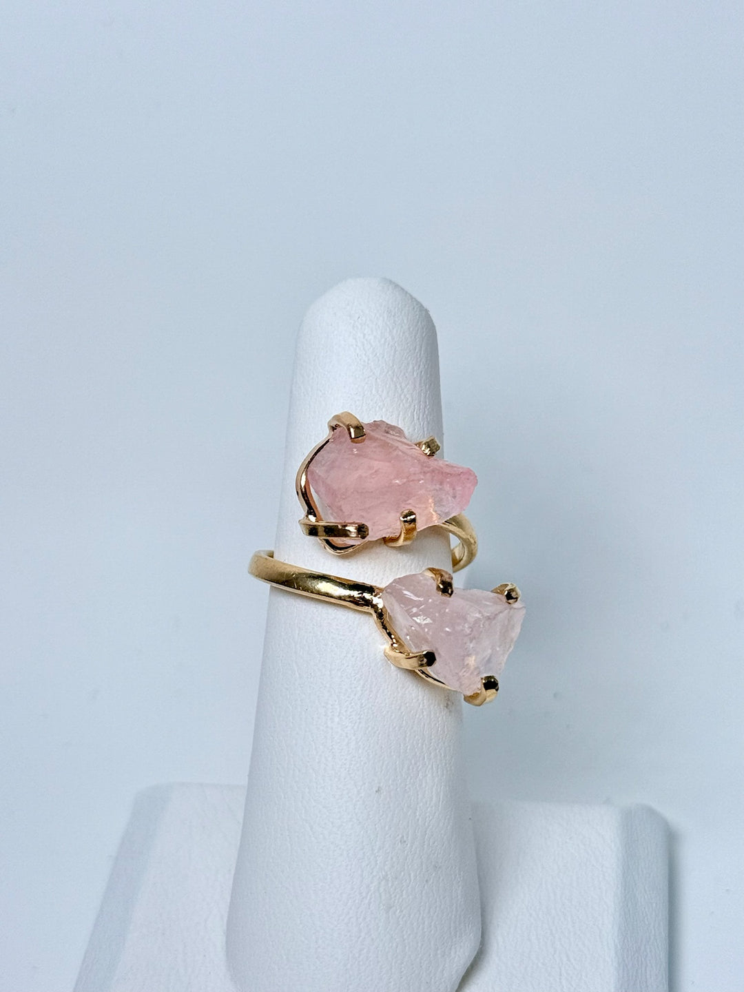 Rose Quartz Dual Ring Crystal