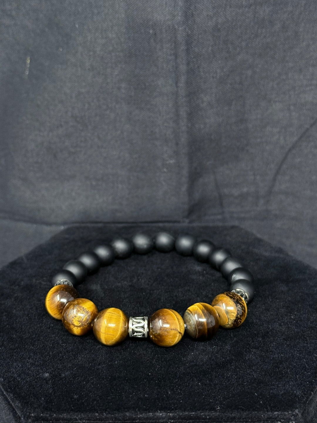 Black Obsidian Matte & Tiger's Eye - Protection Bracelet