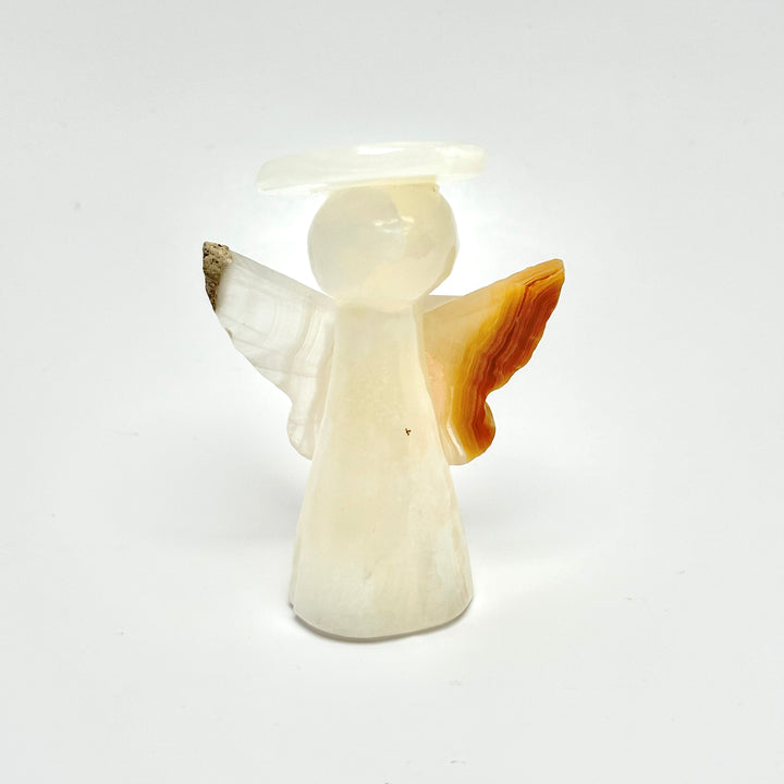 Onyx Angel with Halo 2" Handmade - The Harmony Store