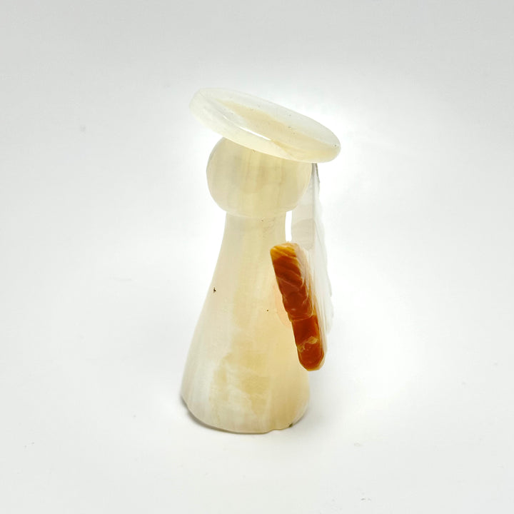 Onyx Angel with Halo 2" Handmade - The Harmony Store