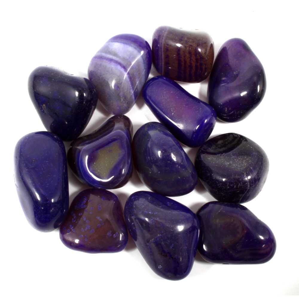 Purple Dyed Agate Tumbled