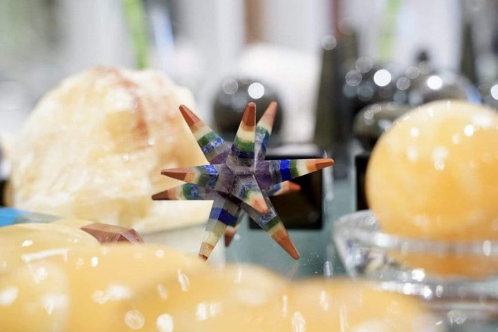 12 Point Quartz Gemstones Merkaba Star 7 Chakras Stones