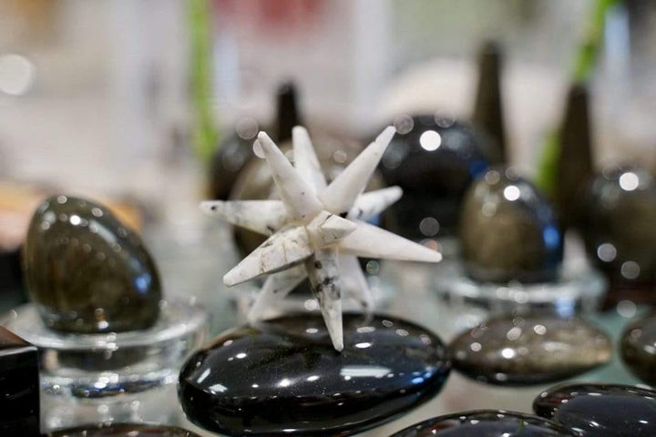 12 Point Quartz Gemstones Merkaba Star Moonstone Stones