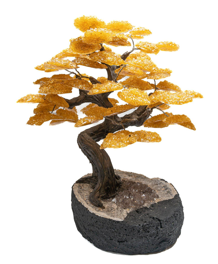 Citrine Tree Flower Tree on Amethyst Base 200