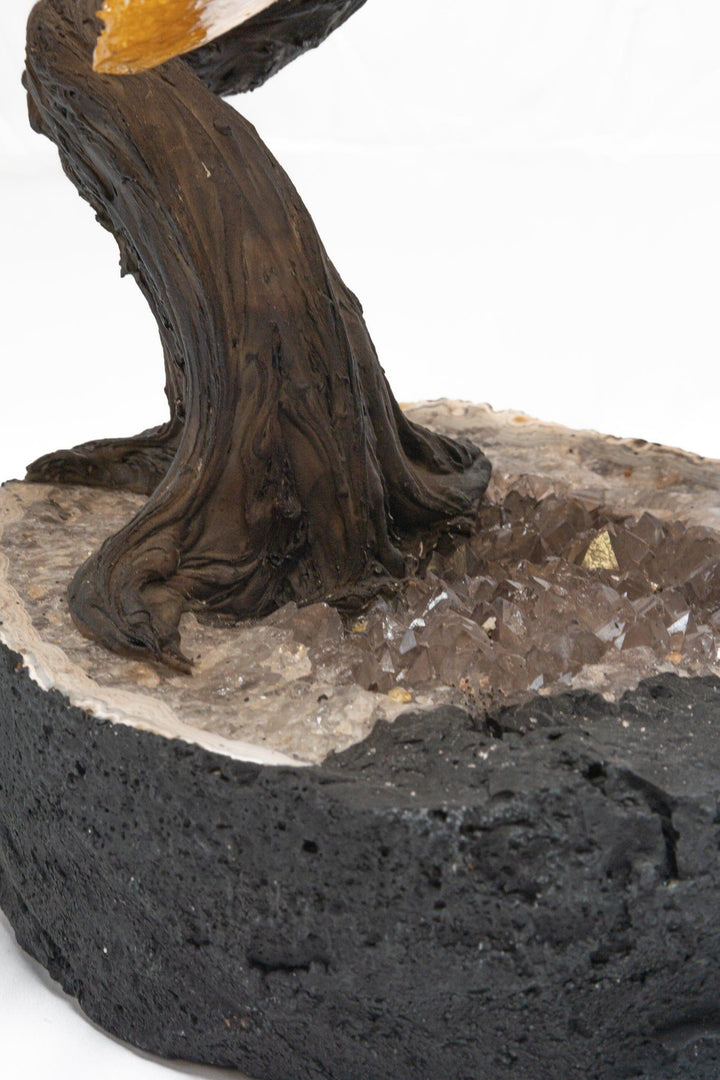 Citrine Tree Flower Tree on Amethyst Base