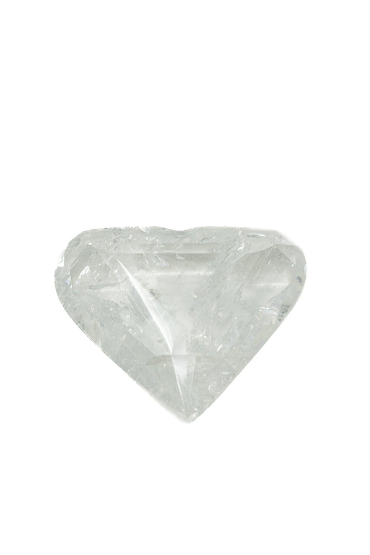 Clear Quartz Faceted Heart
