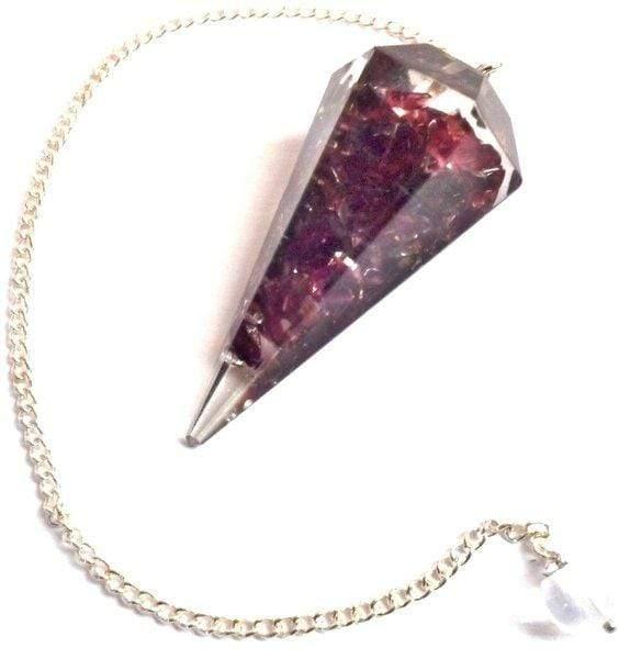 Orgonite And Garnet Faceted Pendulum