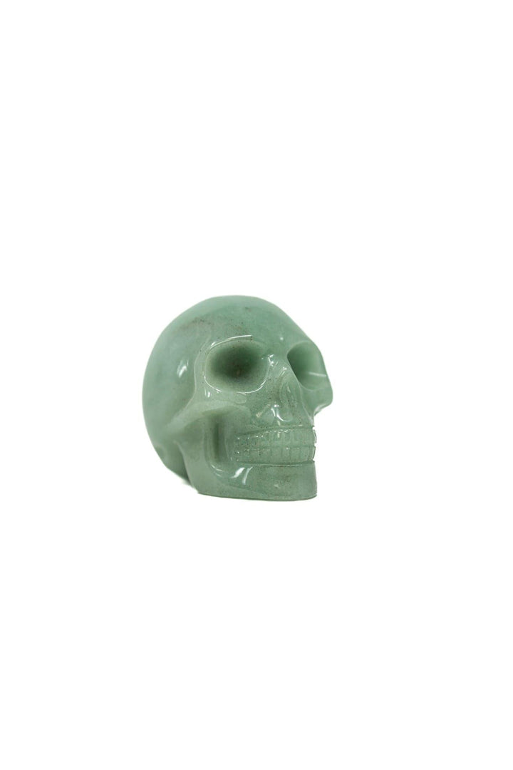 Green Aventurine Skull Hand Carved Crystal Skulls