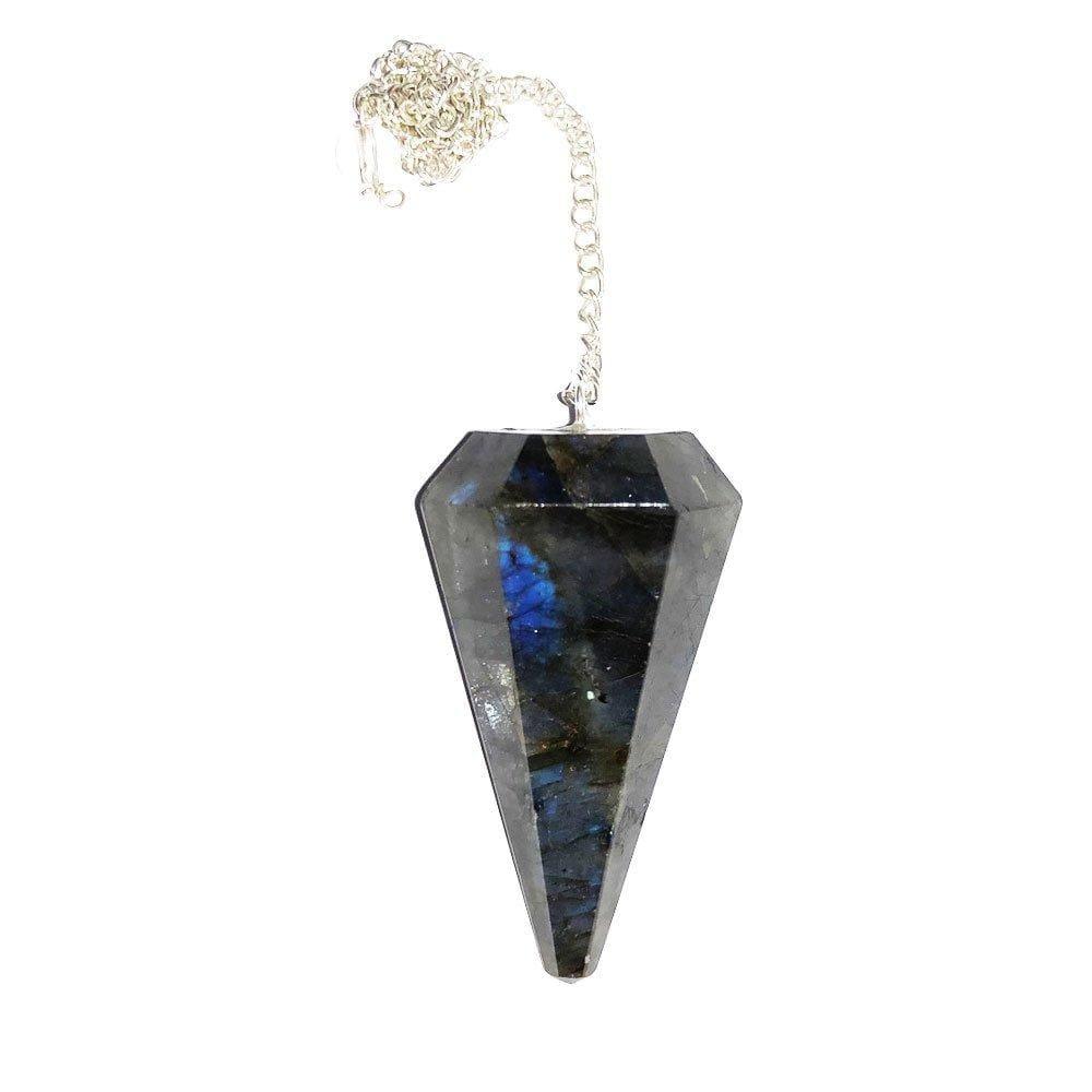 Labradorite Faceted Pendulum