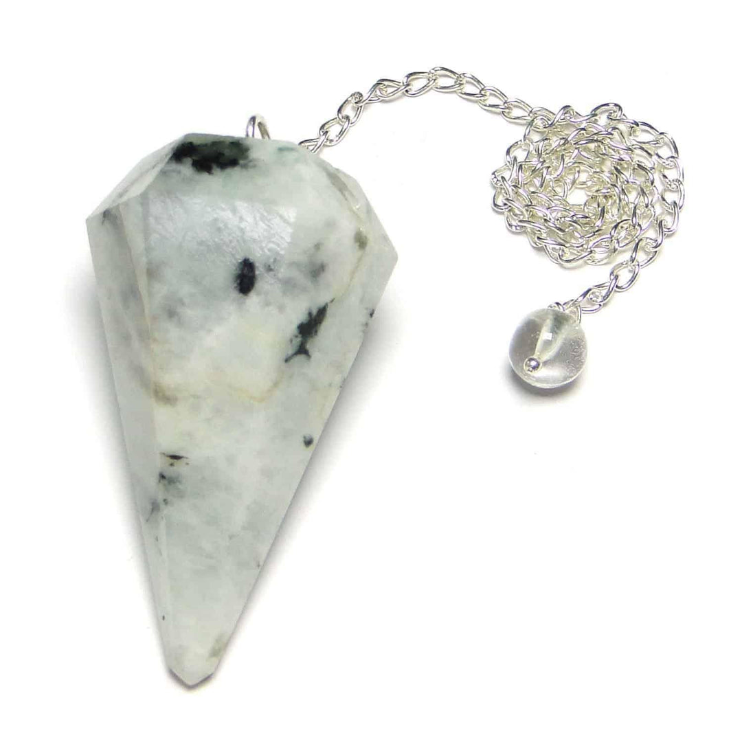 Rainbow Moonstone Faceted Pendulum