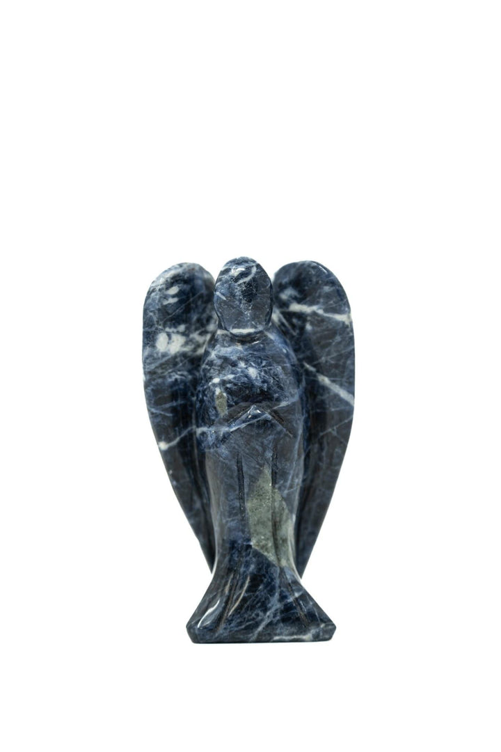 3-4" Sodalite Angel Hand Carved Figurine Crystals