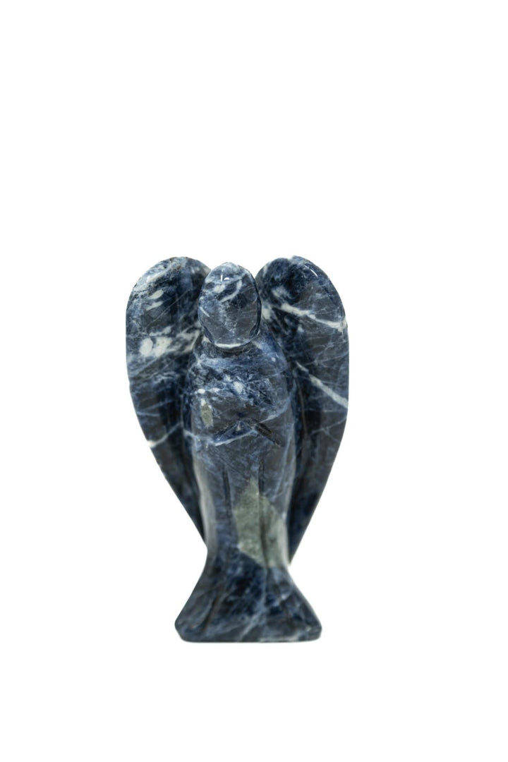 3-4" Sodalite Angel Hand Carved Figurine Crystals