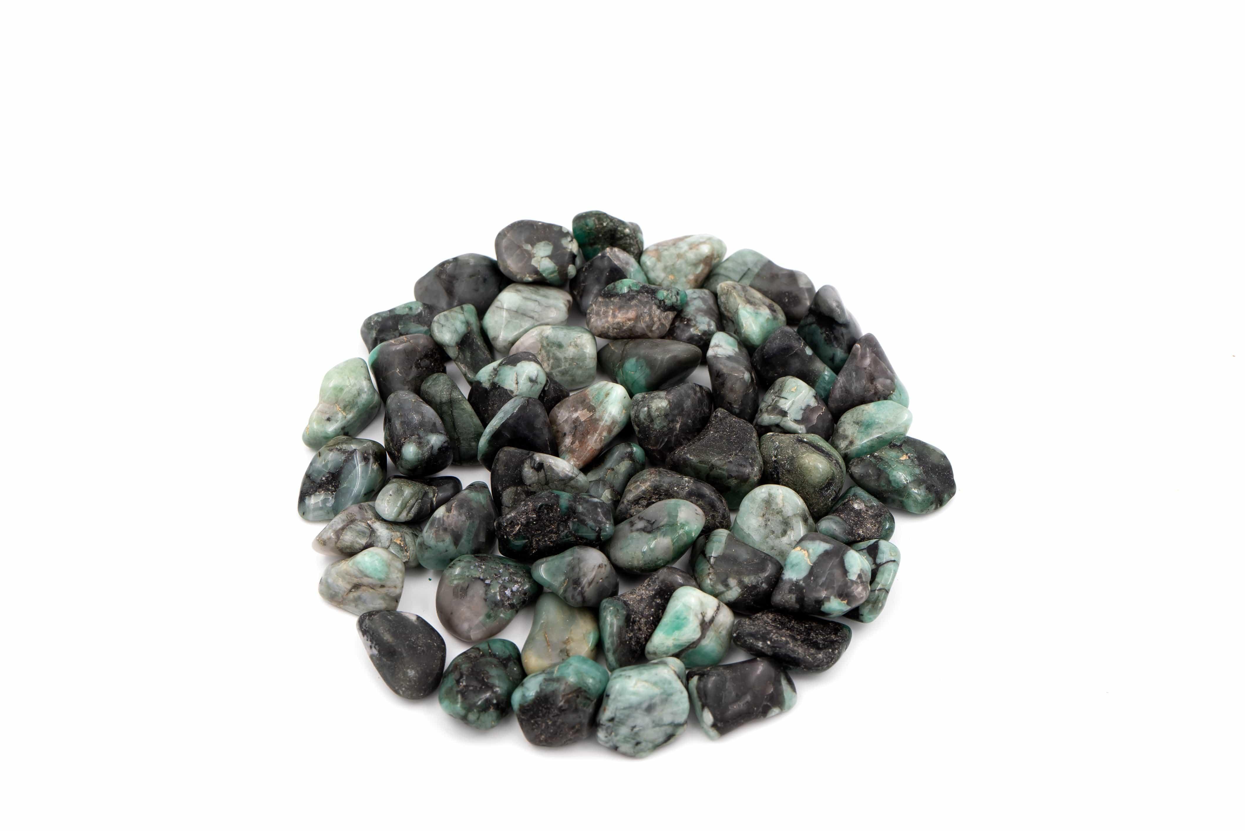 Emerald tumbled stone from The Harmony Store