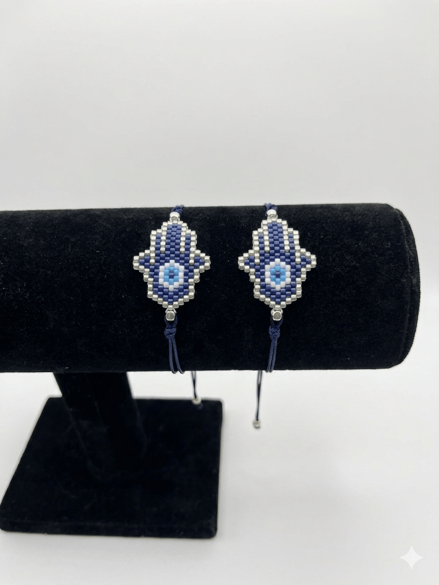 Turkish Hamsa Blue Bracelet Adjustable | The Harmony Store Bracelet