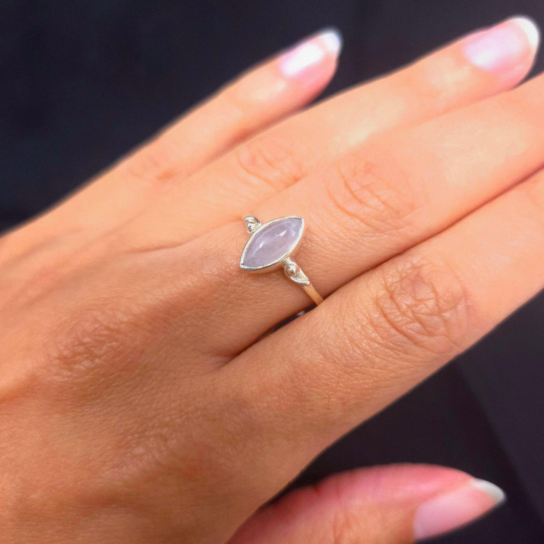 Faceted Gemstone Ring Sterling-Rose Quartz - The Harmony Store Crystal Shop Miami