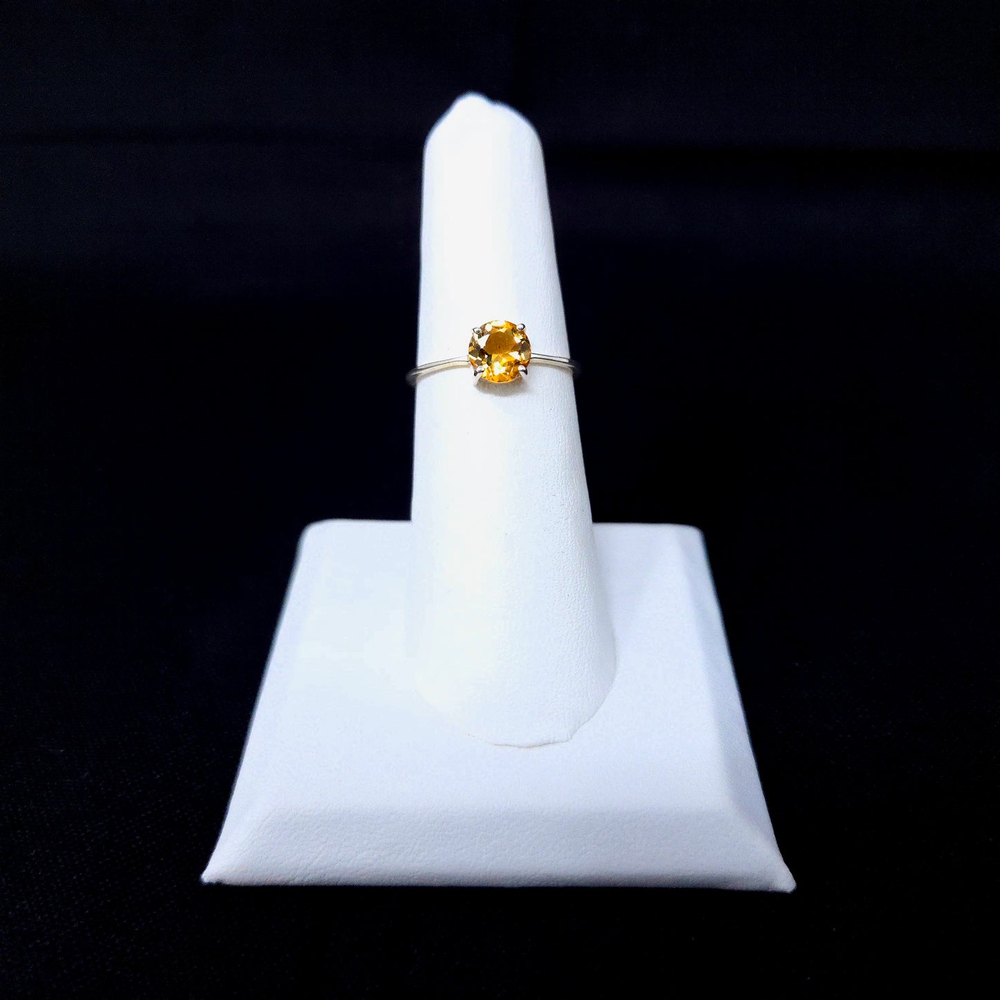 925 Citrine Silver Ring Faceted