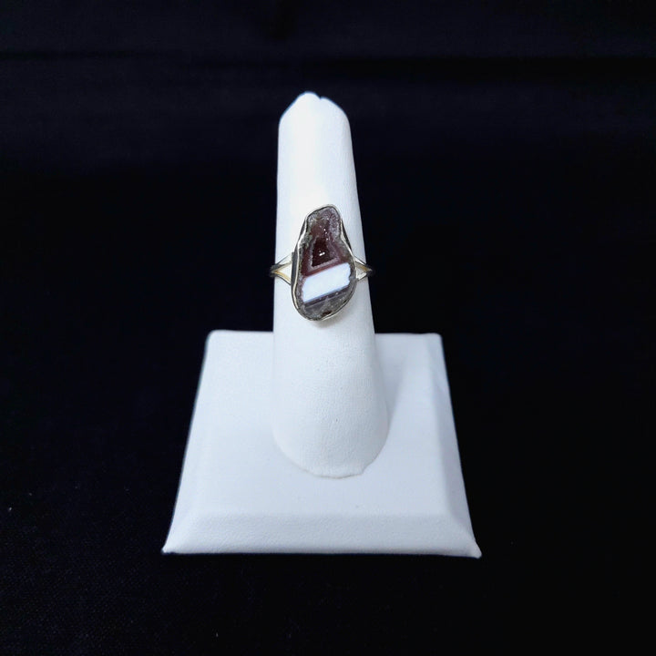 Agate Druze 925 Sterling Silver Ring