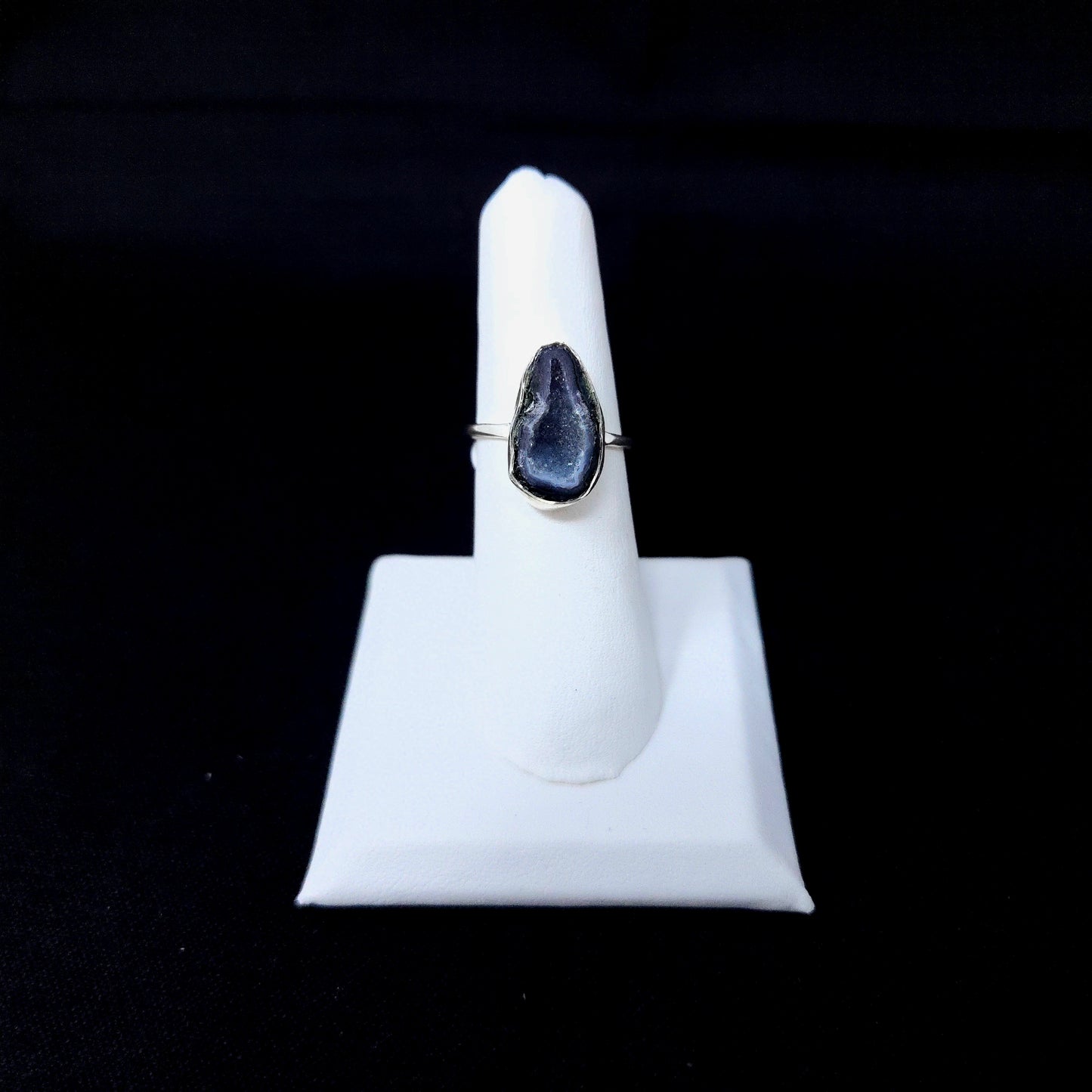 925 Agate Druze Sterling Silver Ring