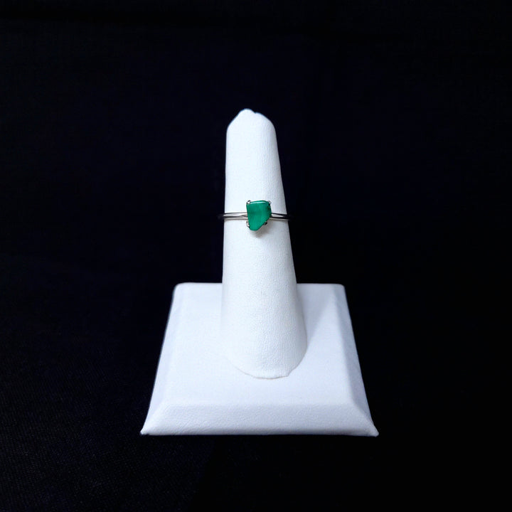 Malachite Sterling Silver Ring (Prong Set)