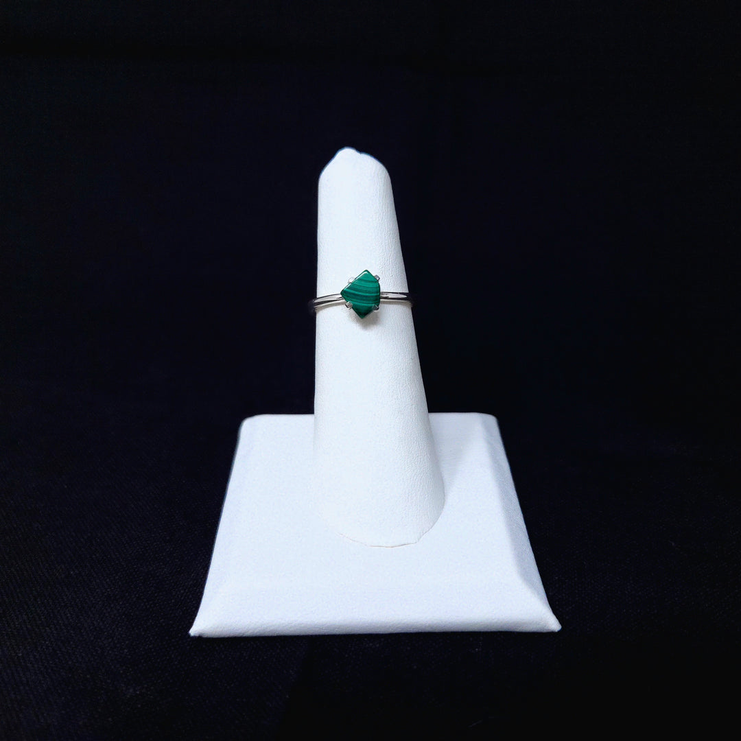 Malachite Sterling Silver Ring (Prong Set)