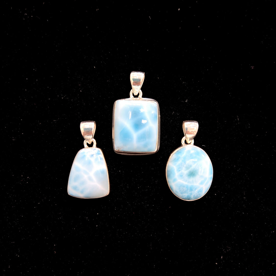 Larimar Sterling Silver Pendant
