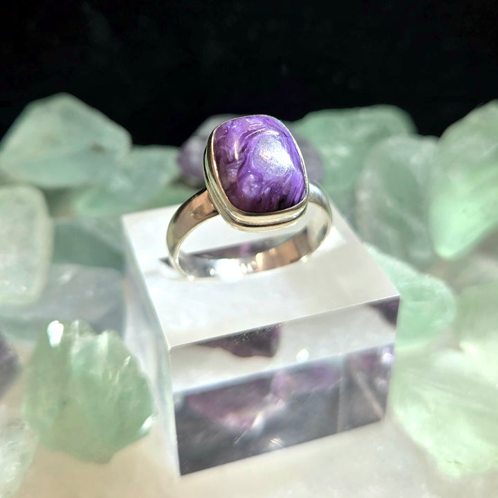 Charoite Sterling Silver Ring