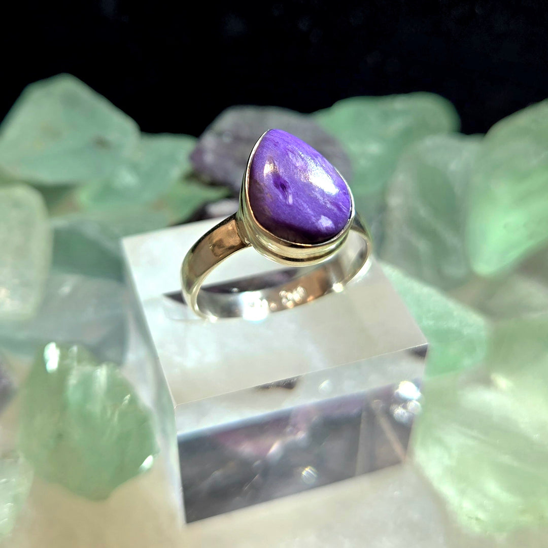 Charoite Sterling Silver Ring