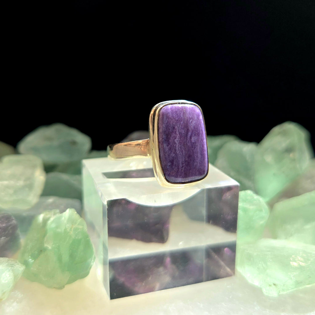 Charoite Sterling Silver Ring
