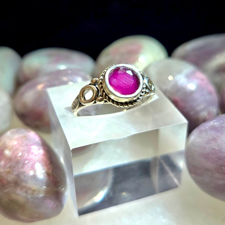 Ruby Sterling Silver Ring