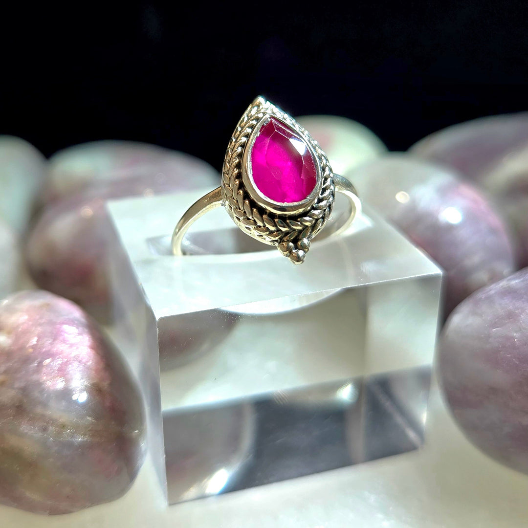 Ruby Sterling Silver Ring