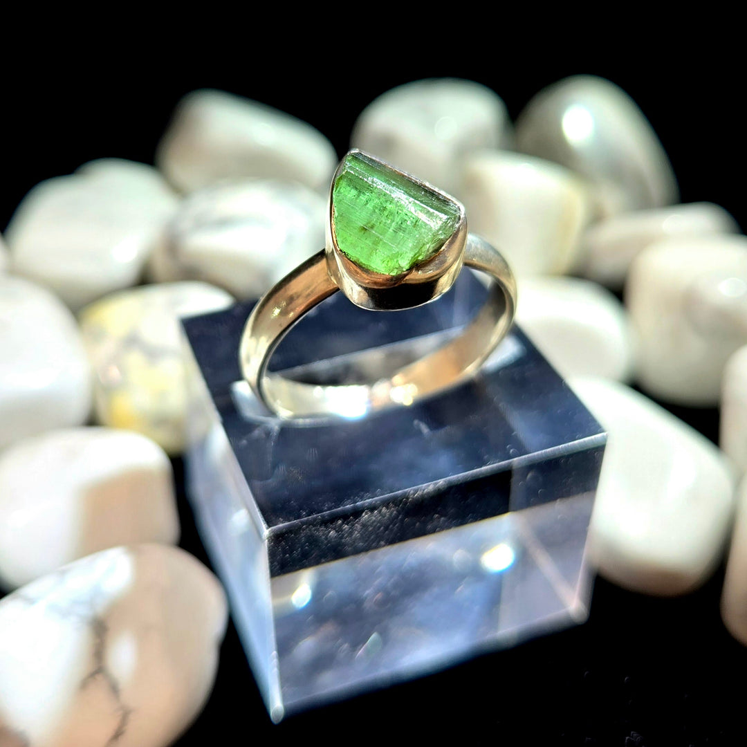 Watermelon Tourmaline Sterling Silver Ring